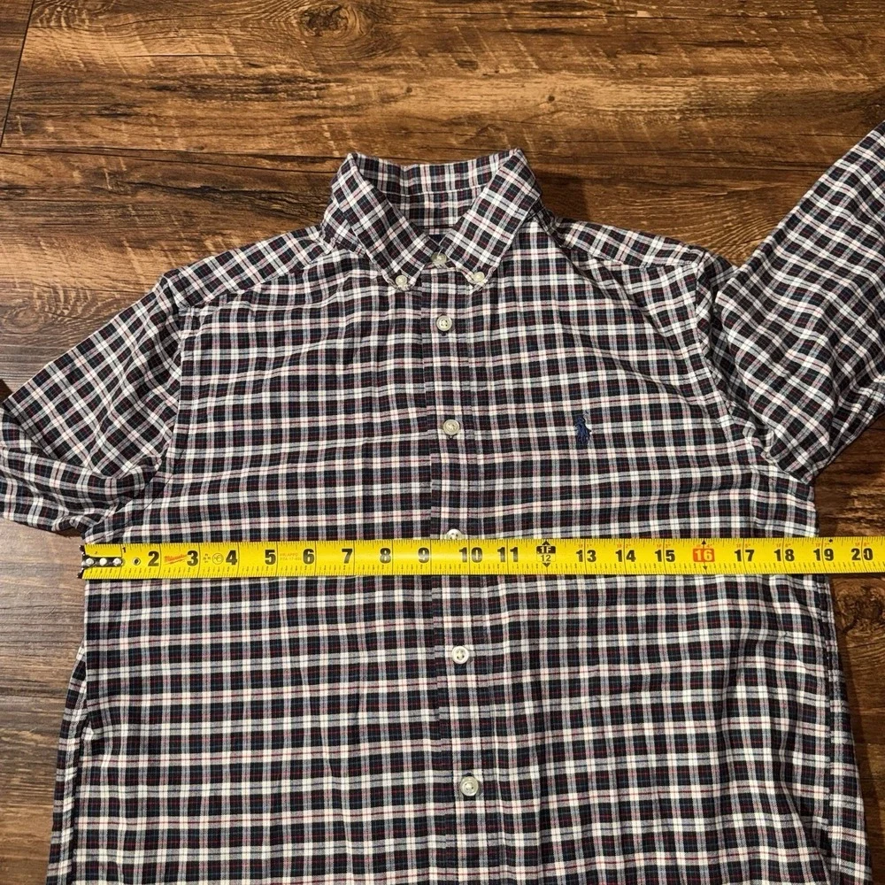 Ralph Lauren Gridprint Button Up Boys Shirt Large 14/16